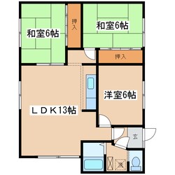 川北町4-17テラスハウスの物件間取画像